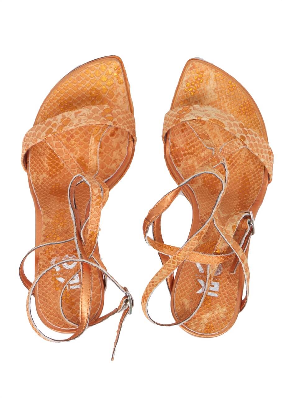 1922 Design Damen Sandalette Leder Gr 36 orange