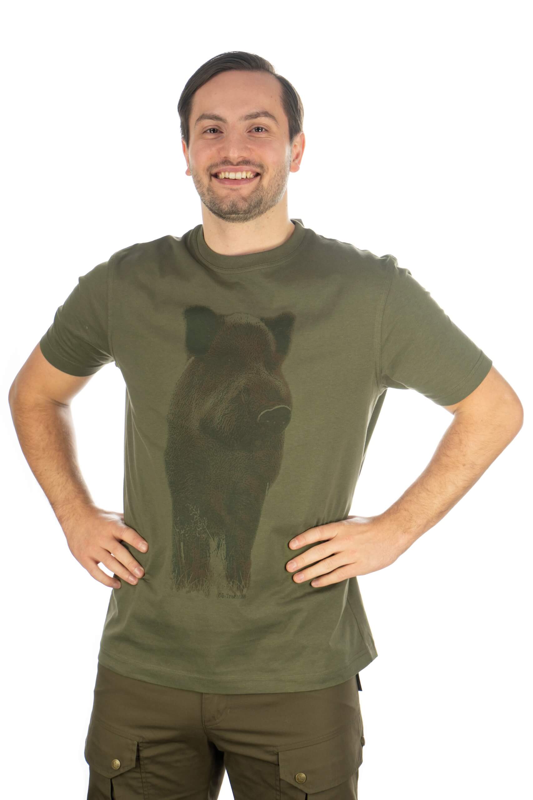 Orbis Herren T-Shirt 428004 2710 Wildschwein Gr M Khaki Schlamm Fb 54
