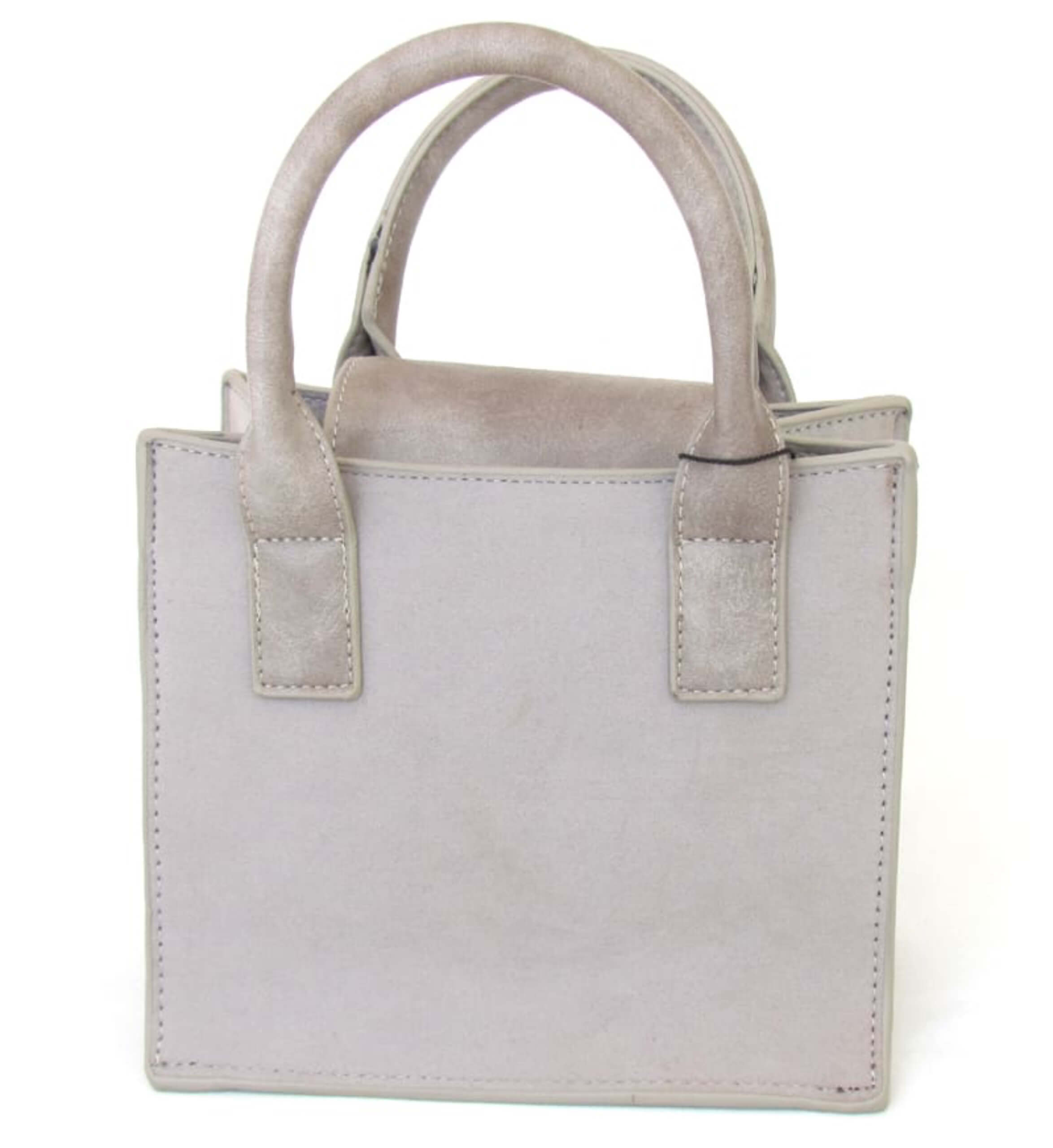 Lady Edelweiss Minibag Handtasche 17005 Grau mit geprägtem Herz