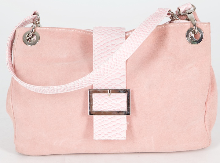 3935 Damen Lederhandtasche in rosa