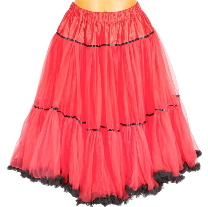 311965 MarJo Fluffy Petticoat 65er rot schwarz Gr XS