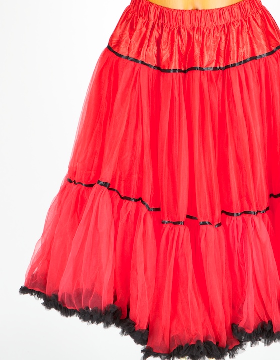 311965 MarJo Fluffy Petticoat 65er rot schwarz Gr XS