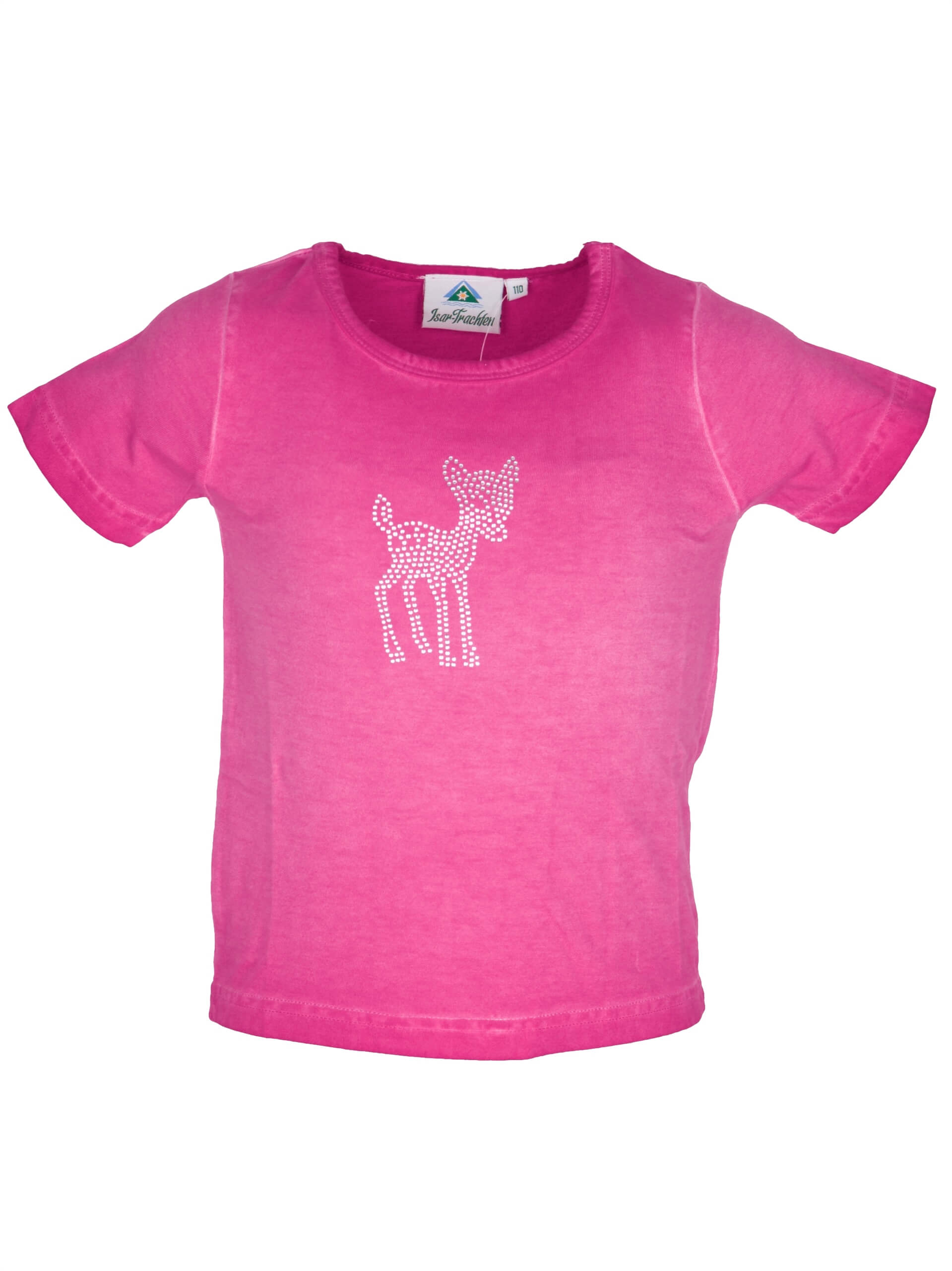 Isar Trachten Mädchen T-Shirt 52979 Gr 86 Pink Bambi